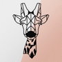 Wallity Gıraffe Metal Decor Negro